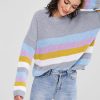 ZAFUL Pullover Colorful Stripes Sweater