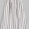 High Waist Button Up Striped Skirt